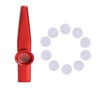 Portable Metal Kazoos Musical Instruments With 10Pcs Kazoo Flute Diaphragms Mouth Kazoos Good Adults And Kids