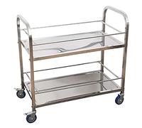 Portable Metal Kitchen Island Trolley - Rolling Food Cart & Wine Bar Service Trolley for Kitchen Dining and Entertaining - Multifunctional Storage Solution