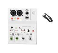 Portable Metal Mixer Bluetooth-compatible 48VPhantom Power for Vocal Studio and Live Use Portable Mixer for Live Singing