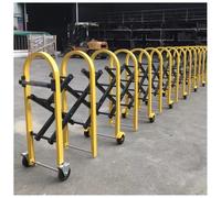 Portable Metal Retractable Barricade - Expandable Security Barrier with Wheels for Crowd Control & Access Management - 1.5x2m Rosso Portable Gate for Events & Safety
