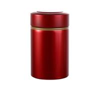 Portable Metal Tea Can Sealed Storage Tank, Travel Tea Boxes Containers, Tin Canister Storage Container for Coffee Bean(red)