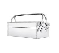 Portable Metal Toolbox with Handle - 2/3-Tray Cantilever Design Rust & Scratch Resint Emp Tool Sto nizer for Tools & Accessories