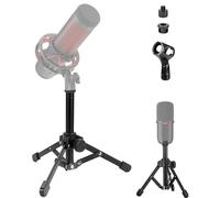 Portable Mic-Tripod-Stand, Metal Desktop Microphone Stand Compatible with HyperX Solocast,Quadcast-2-S,Duocast,Flipcast Microphones