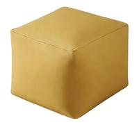 Portable Microfiber Foot Stool - Small Yellow Cube Foot Rest with EPS Beads Removable Cover for Living Room Bedroom and Study Comfort and Style