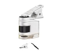 Portable Microscope for Children Includes 10X 30X 60X Magnification Levels and Phone Clip for Observing Magnification