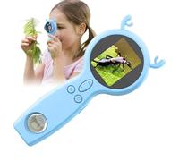 Portable Microscope for Kids | 50X Digital HD Portable Magnifier | Multi-functional Magnifying Glass, Two Lens Microscope - for STEM Education, Children Discovery, Kids Science