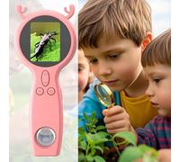 Portable Microscope for Kids | 50X Portable, Digital HD Magnifier - Two Lens Multi-Functional Magnifying Glass, Supports Photo And Video Taking - for Kids Science, Children Discovery