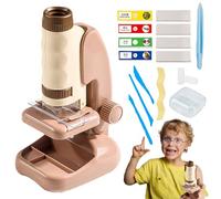Portable Microscope for Kids - Educational 60X-180X Magnification Microscope Kit,Biological Science Experiment Toy for 2+ Years Old Children Girls Boys Toddler