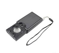 Portable Microscope Loupe Optical Lens Tool For Mini Pocket Hand Magnifying Glass With Built In Led Light For Jewelry Coin Stamp Inspection Black Color 30x And 60x High Power Magnifier For Detailed