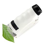 Portable Microscope, Scientific Toy for Experiments with Magnification 60X-120X - Pocket Microscope with LED Light | For Home School Classroom Laboratory Experiments Discovery Birthday Christmas C