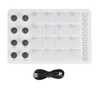 Portable MIDI Drum Pad Controller with 16 RGB Pads, 8 Knobs | USB & Bluetooth Connectivity, Full Level Key and Note Repeat, 8 Assignable Knobs for Software Control, Lightweight Design
