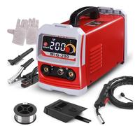 Portable MIG Welder Gasless: MIG MMA TIG Lift 3 in 1 Digital Welding Machine Flux Core Welder - IGBT Inverter Welders with Ultra LCD Display-for Home DIY, Auto Repair, Metal Crafting,Best for Beginner