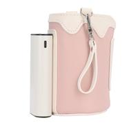 Portable Milk Bottle Warmer, Universal Milk Bottle Heat Keeper Bag with Adjustable Temperature Control for Home Outdoor Camping Traveling Hiking Shopping (Pink)