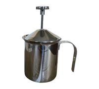 Portable Milk Frother - Stainless Steel Frothing Machine, Beverage Accessory with Large Capacity Manual Whisk, Rich Frothing Device and Hot Chocolate Plumber