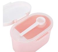 Portable Milk Powder Storage Box, Lightweight and Portable, U-Shaped Buckle with Protective Lid. Large and Small Capacity Options (Pink 600ml)