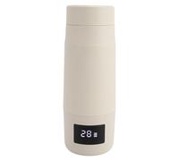 Portable Milk Warmer, 37 to 50℃ Adjustable Small Electric Kettle USB Rechargeable 300ML Big Capacity Mini Hot Water Boiler Travel Warmer for Baby