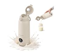 Portable Milk Warmer by WanderS - 500ML Portable Bottle Warmer for Travel with Precise Temp Control, Built-in Sterilizer, 316L Stainless Steel, USB-C Charging, IPX6 Waterproof & Safety Lock
