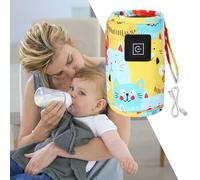 Portable Milk Warmer for Baby Bottles, Travel Bottle Warmer with Safety Protection, Fast Even Heating for Formula and Breast Milk, Perfect Gift for New Moms and Dads