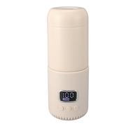 Portable Milk Warmer for Travel, 400ML Large Capacity Portable Bottle Warmer, Electric Hot Water Boiler for Breastmilk On The Go, Temperature Control 37℃ to 55℃