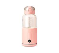 Portable Milk Warmer on The Go Bottle Warmer 8 Hours of Heat Preservation Capacity 300ml Fast Heating for Outdoor Car Airplane Travel (Pink)