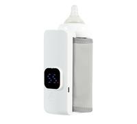 Portable Milk Warmer with Smart Display, 18W Cordless Electric Milk Bottle Warmer Rechargeable for Travel