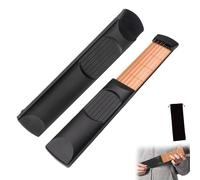 Portable Mini 6-Fret Guitar Trainer, 6 Fret Guitar Practice Tool Gadget Chord Trainer, Lightweight Design, Handheld Trainer for Beginner Practice with Velvet Bag (Black)