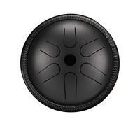Portable Mini 6 Tones 5.5 Inch Steel Tongue Drumming Percussion Instrument - Relaxation and Meditation Music Mind Hand Drum with Bag and Mallets - for Travel, Ink Black