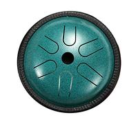 Portable Mini 6 Tones 5.5 Inch Steel Tongue Drumming Percussion Instrument - Relaxation and Meditation Music Mind Hand Drum with Bag and Mallets - for Travel, Malachite
