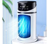 Portable Mini Air Conditioner 3 in 1 Air Cooler Humidifier & Fan with 6H Cooling USB Powered Low Noise Evaporative Personal Cooler with 6Speeds &3 Modes 300ml Water Tank