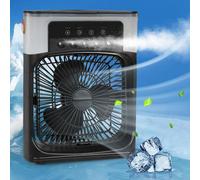 Portable Air Conditioner - All-in-1 Mini Air Cooler with 90° Oscillation, 3 Wind Speeds, 5 Spray Modes, Timer, 7-Color Night Light | Home, Office, Bedroom [Energy Class A+++]