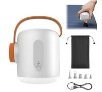 Portable Mini Air Pump for Inflatables,138g Ultra-Light Electric Pump for Camping Gear, 4kPa 60-Second Fast Inflate/Deflate Pum-p with 4 Nozzles for Sleeping Pads, Pool Floats & Vacuum Storage Bag