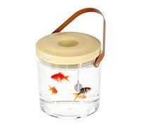 Portable Mini Aquarium: Transparent Container with LED Light, Silent Oxygen Circulation, 2000mAh Battery for Long Watching Reptiles, Breeding Fish with Bait,