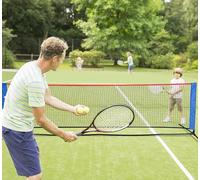Portable Mini Badminton & Volleyball Set for Outdoor Backyards & Beach - Driveway Practice Court Net