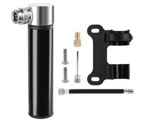 Portable Mini Bike Pump, Aluminum Alloy Air Pump 120 PSI for Bicycle Tires, Sports Balls (Black)