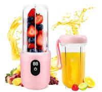 Portable Mini Blende for Shakes and Smoothies, Personal Handheld Blender USB Rchargeable, Portable Juicer Cup With 6 Blades and Travel Lid（500ML）