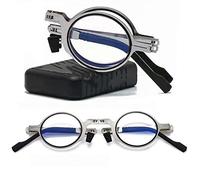 Portable Mini Blue Light Blocking Glasses Compact Folding for Women Men Computer Reader with Case