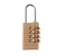 Portable Mini Brass Code Lock Keyless, 4-Digit Combination Locker Padlock for Indoor Outdoor Protection Combination Padlocks