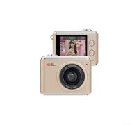 Portable Mini Camera with 64MP Photo and 1080P Video, 16X Zoom, 1.4 Inch IPS Display, Compact Action Cam for Students and Beginners, Keychain Design in White, Black, Gold, Green, Purple (Gold)