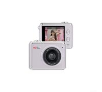Portable Mini Camera with 64MP Photo and 1080P Video, 16X Zoom, 1.4 Inch IPS Display, Compact Action Cam for Students and Beginners, Keychain Design in White, Black, Gold, Green, Purple (Purple)