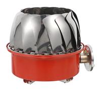 Portable Mini Camp Stove Lotus Burner for Anglers and Picnickers | Aluminium Alloy and Stainless Steel Build, Stable Pot Support, Easy Connection for Flat Gas Canisters at Campsites