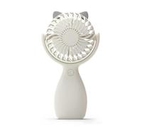 Portable Mini Desk Fan - Ultra Quiet with Lanyard Rechargeable 180° Rotatable Air Circulator Strong Airflow Dual Power Supply