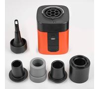 Portable Mini Electric Air Pump, LED Light Fast Inflation Device USB Rechargeable Compact Vacuum Pump For Outdoor Camping Travel Use(Orange Black)