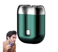 Portable Mini Electric Shaver, Capsule Travel Razor, IPX7 Waterproof Multifunctional Mini Dry Razor Men Electrical USB Rechargeable Shavers, Deep Cleaning Shaver (Green,2.1 * 2.8in)