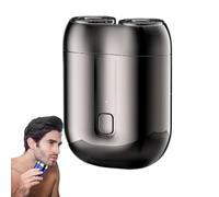 Portable Mini Electric Shaver, Capsule Travel Razor, IPX7 Waterproof Multifunctional Mini Dry Razor Men Electrical USB Rechargeable Shavers, Deep Cleaning Shaver (Gray,2.1 * 2.8in)
