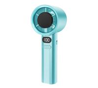 Portable Mini Fan with 120 Speed Settings - 1800mAh Rechargeable Handheld Fan, HD Digital Display & Neck Strap for Home, Office, Travel, Ultra-Compact (Blue)