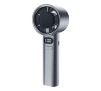Portable Mini Fan with 120 Speed Settings - 1800mAh Rechargeable Handheld Fan, HD Digital Display & Neck Strap for Home, Office, Travel, Ultra-Compact (Grey)