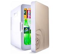 Portable Mini Fridge 20L with Cooling and Heating Function - Car and Home Dual Use for Drinks, Beer, Fruits - Ideal for Home, Travel(Gold)