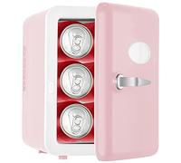 Portable Mini Fridge Lightweight Skincare Fridge with 4 Litre Storage Cools & Heats For Snacks & Up To 6 X 350-Ml Cans,Pink
