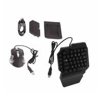 Portable Mini Gaming Keypad, 35 Keys Keyboard Mouse Converter with5.0, Dual USB Ports, RGB LED Light Emitting, Suitable For Mobile Phones, Computers, Laptops