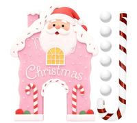 Portable Mini Golf Set - Candy Cane Putting Sticks | Gingerbread Golf | Festive Indoor Outdoor Toy | Holiday Themed Sports Game, For Home Party Fun